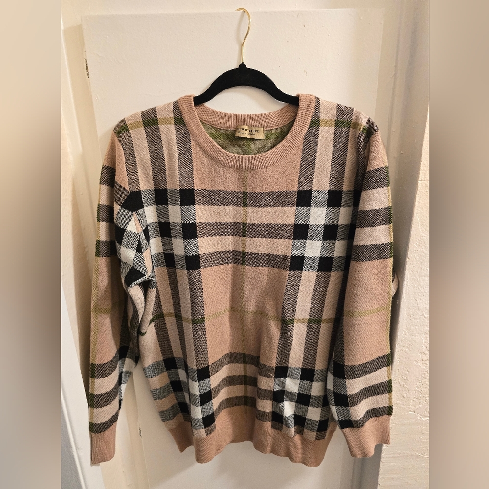 Burberry Plaid Crewneck Sweater